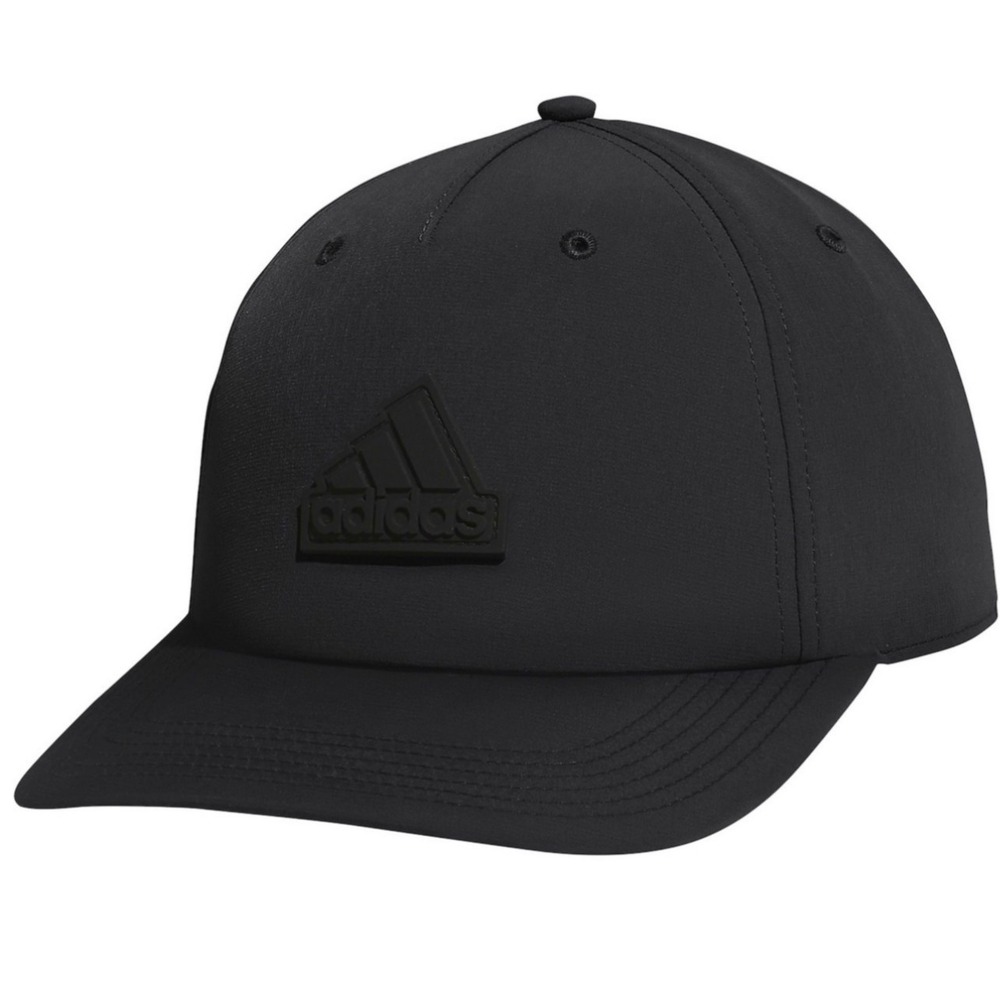 Adidas Mens Sport Snapback Hat Black Blackout 5-Panel AEROREADY Cap IR0750 NEW